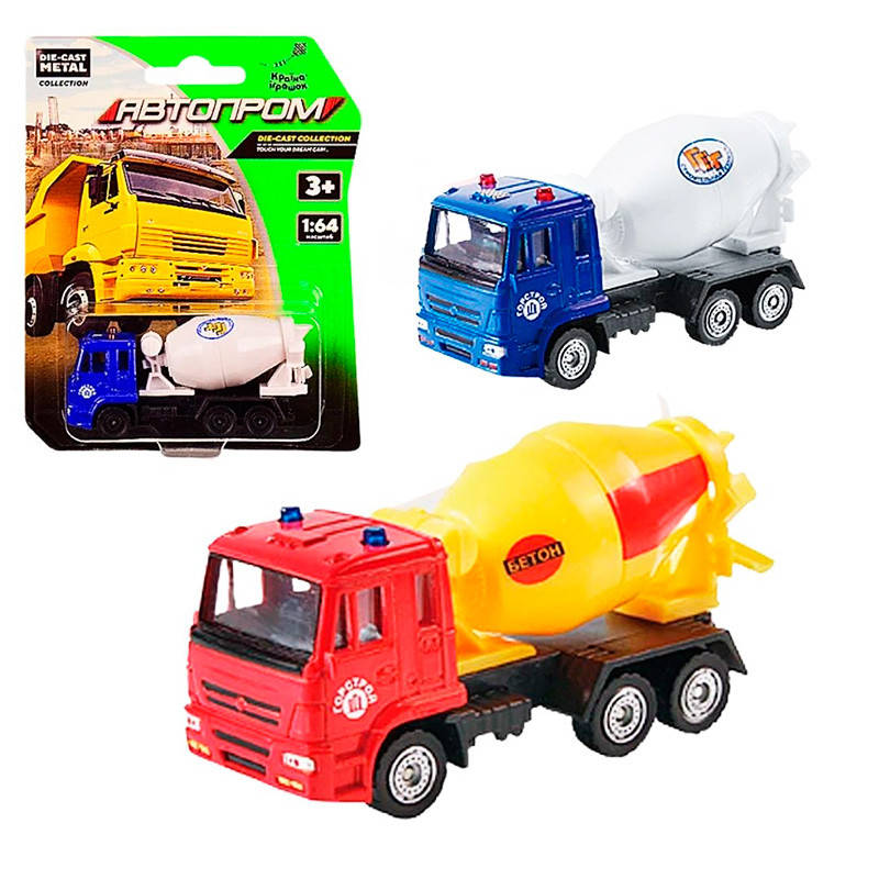 

Машинка металлическая "Бетономешалка" Автопром 7532, 2 цвета
