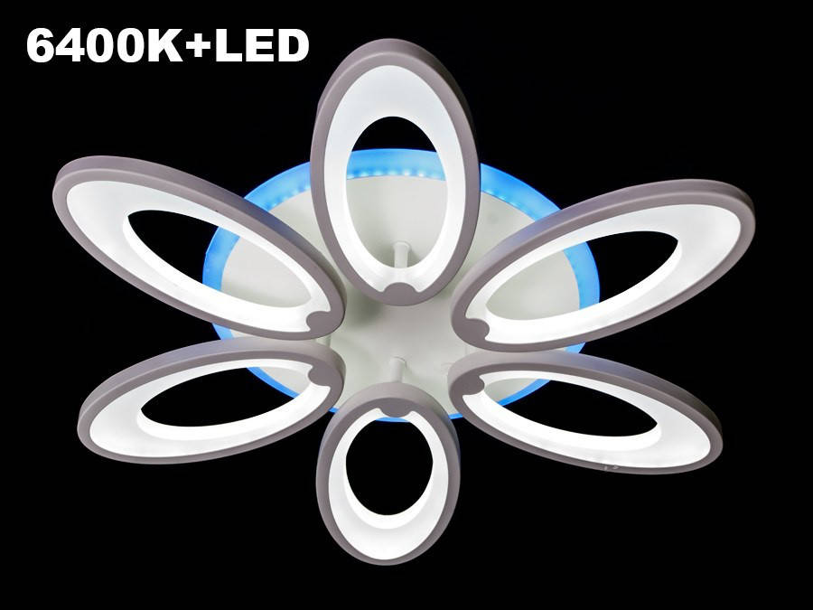 

Люстра светодиодная 1673/6 white/black 100w диммируемая c led подсветкой