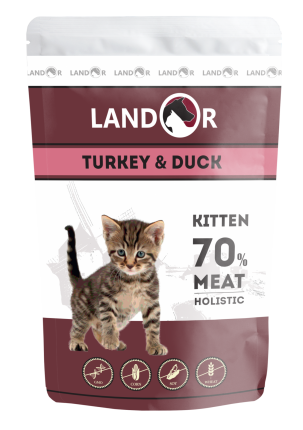 

Landor корм для котят с индейкой и уткой пауч - 85 г