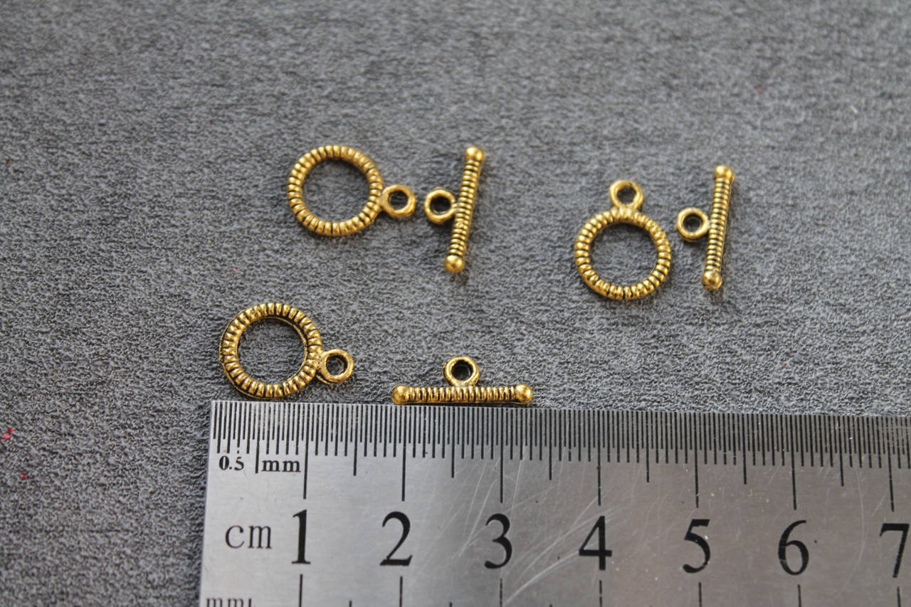 

Замочек - тогл, 1 шт, цвет - античное золото, Бронза