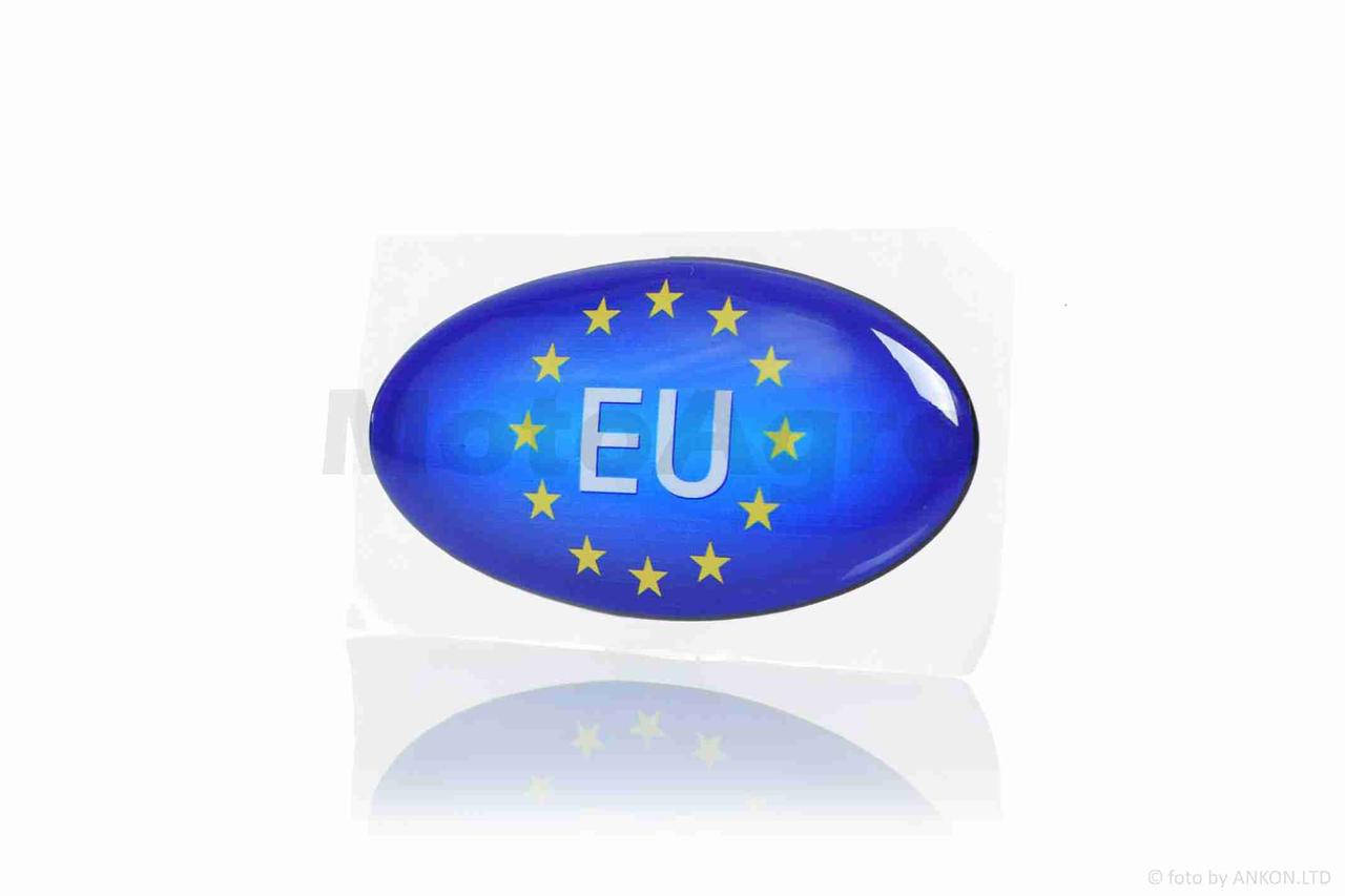

Наклейка знак Евросоюза EU овал (90-50mm) силикон