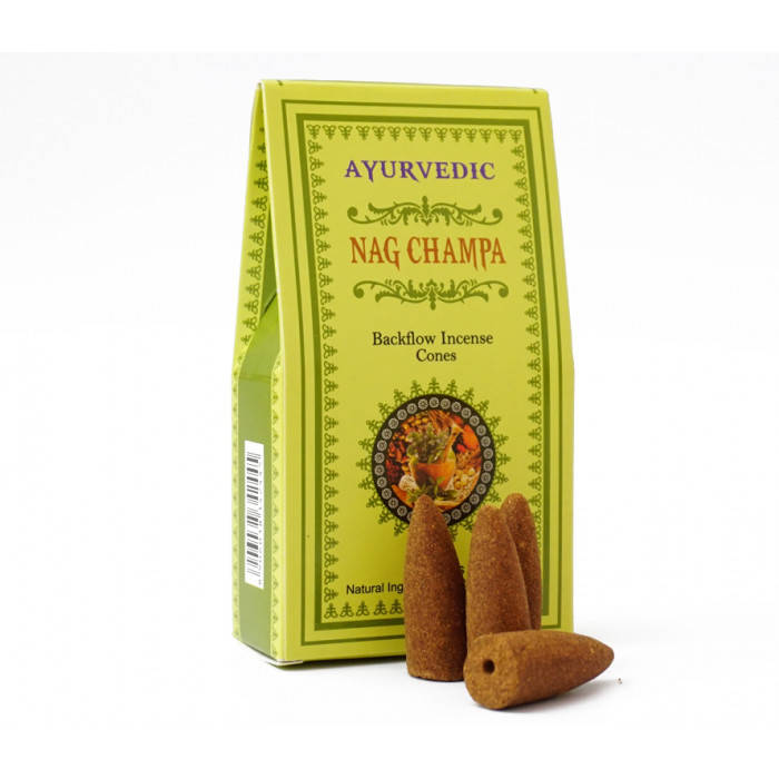 

Ароматические конусы Наг Чампа Аюрведик Ayurvedic BACK FLOW CONES NAG CHAMPA