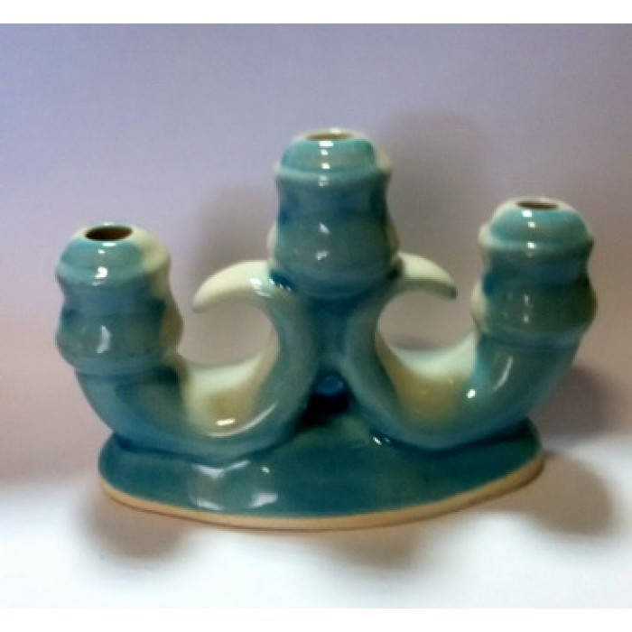 

Подсвечник керамика ТРОЙНОЙ цветной Г