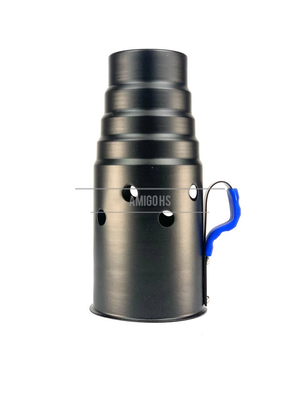 

Колпак для кальяна черный. 2в1 колпак + ветровик. Высота 25см. Есть ОПТ