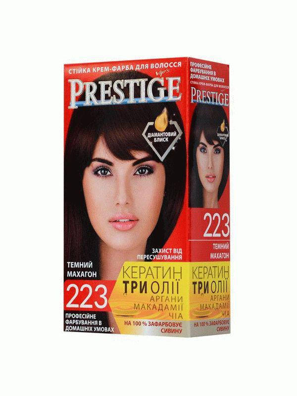 

Стойкая крем краска для волос Prestige 223 Темный махагон, Престиж 115 мл