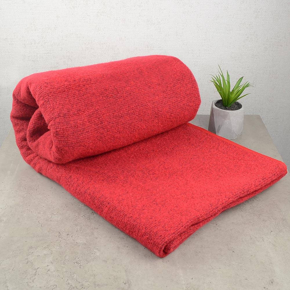 

Шерстяной плед покрывало 140х200см 400г/м2 4P-18-red (Красный)
