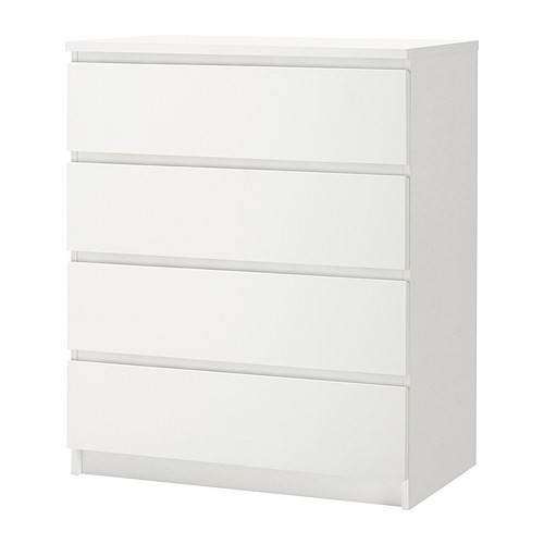 

МАЛЬМ Комод, 4 ящика, белый, 30403571, ІКЕА, ИКЕА, MALM