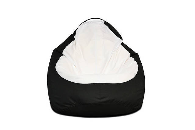 

Кресло мешок груша PufOn, Оксфорд XXXL, Черный, Белый
