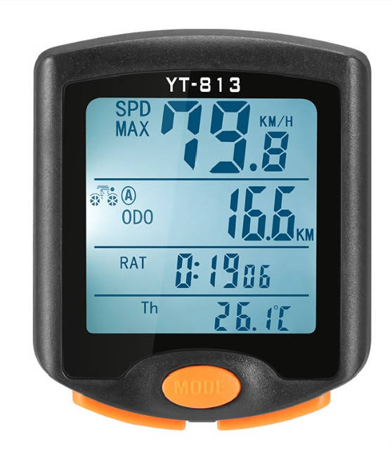 

Беспроводной велокомпьютер BOGEER YT-813, многофункциональный одометр с ЖК-дисплеем, и спидометром