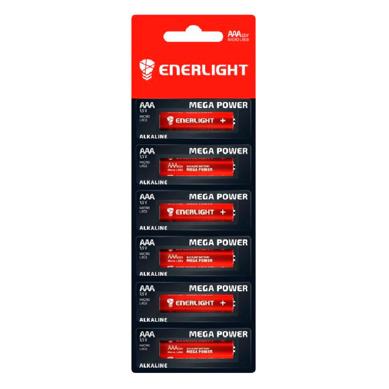 

Батарейки алкалиновые мини - пальчики Enerlight Mega Power, тип LR03/AAA