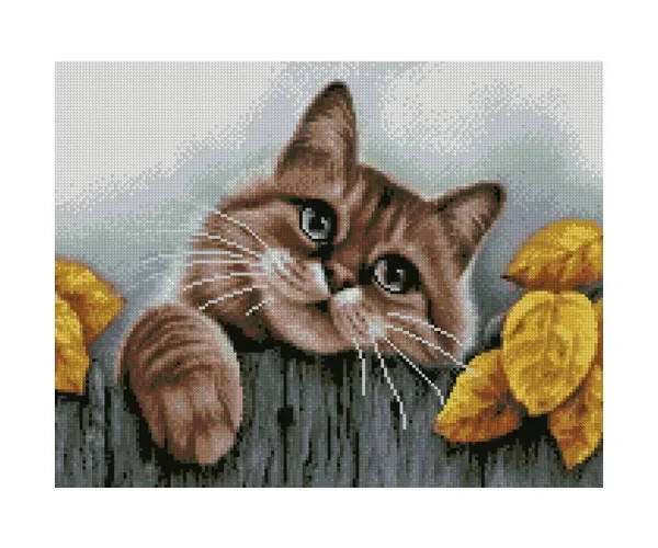 

Алмазная мозаика «Котик на перелазе», 40х50 см