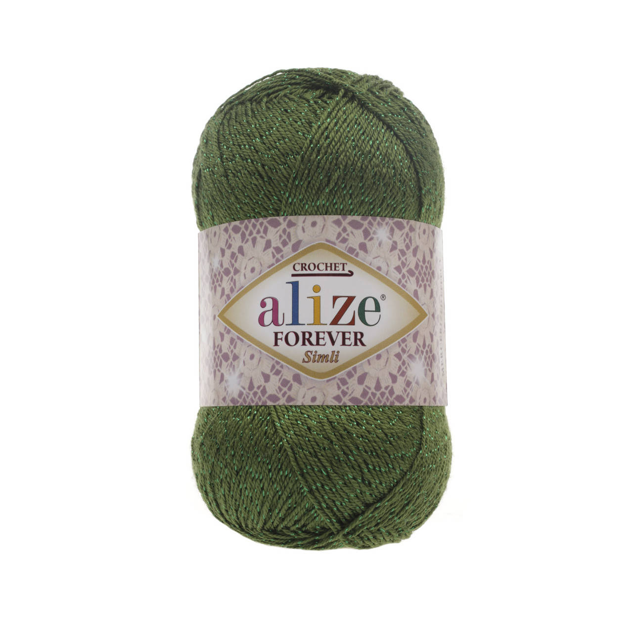 

Alize Forever Crochet Sim № 35 зеленый, Зелёный