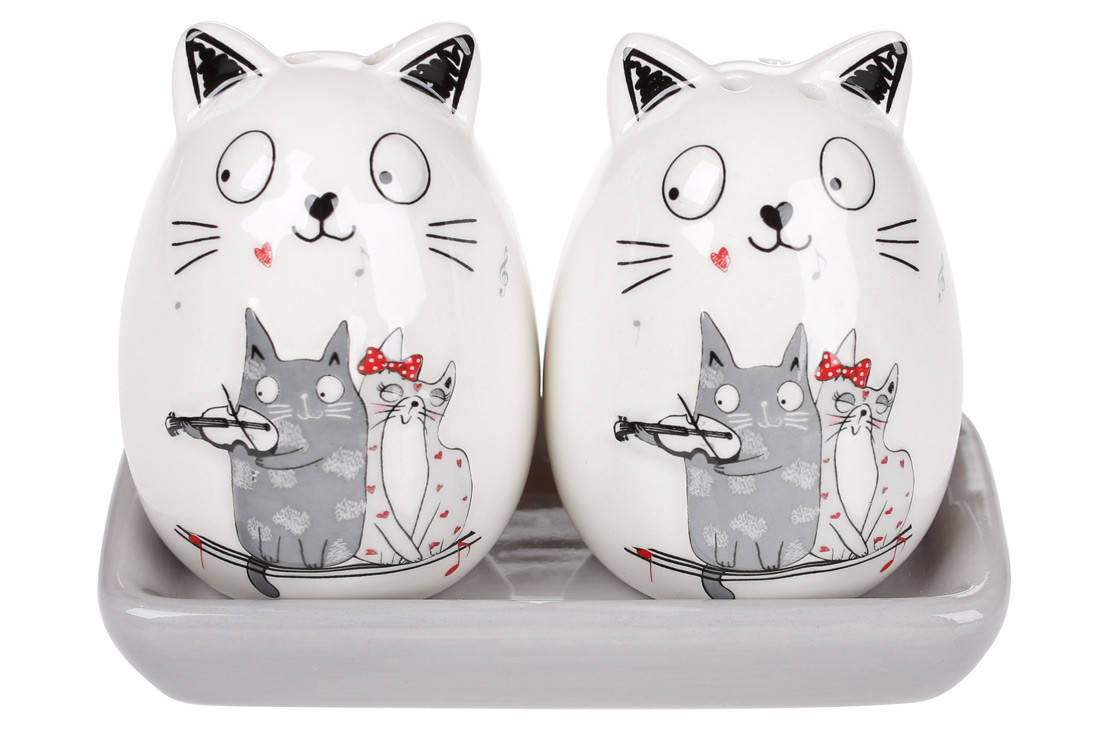 

Набор для специй Ночная серенада посуда с котами
