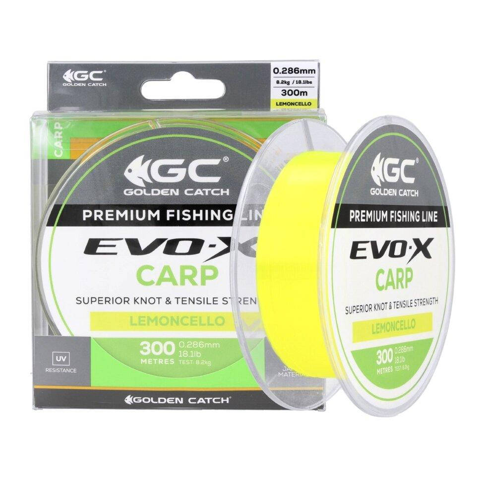 

Леска Golden Catch Evo-X Carp 300м 0.41мм Lemoncello, Желтый