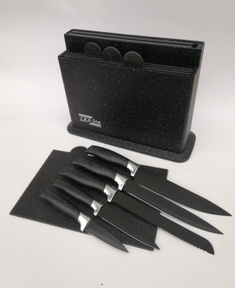 

Набор ножей и разделочных досок Zp 043 / кухонный нож / разделочная доска