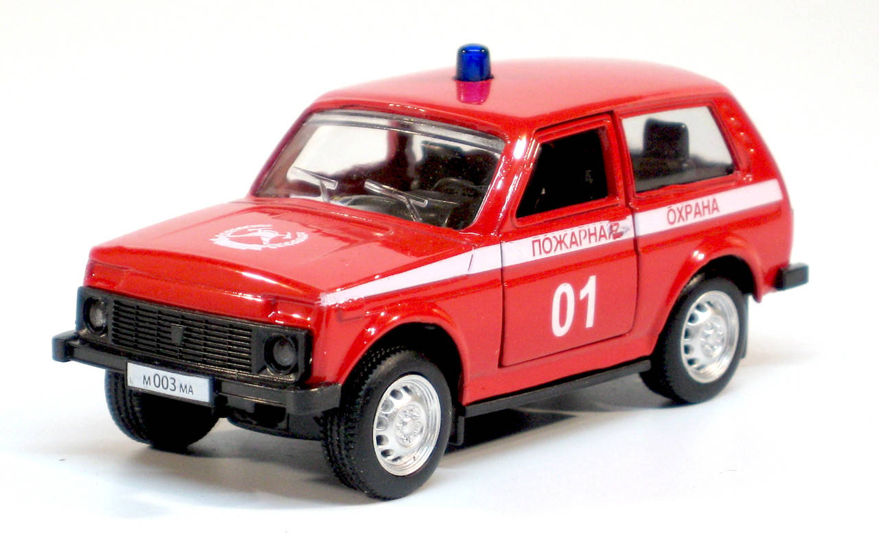 

Машина модель металлическая ВАЗ НИВА 2121 "Пожарная охрана" 1:50, Красный