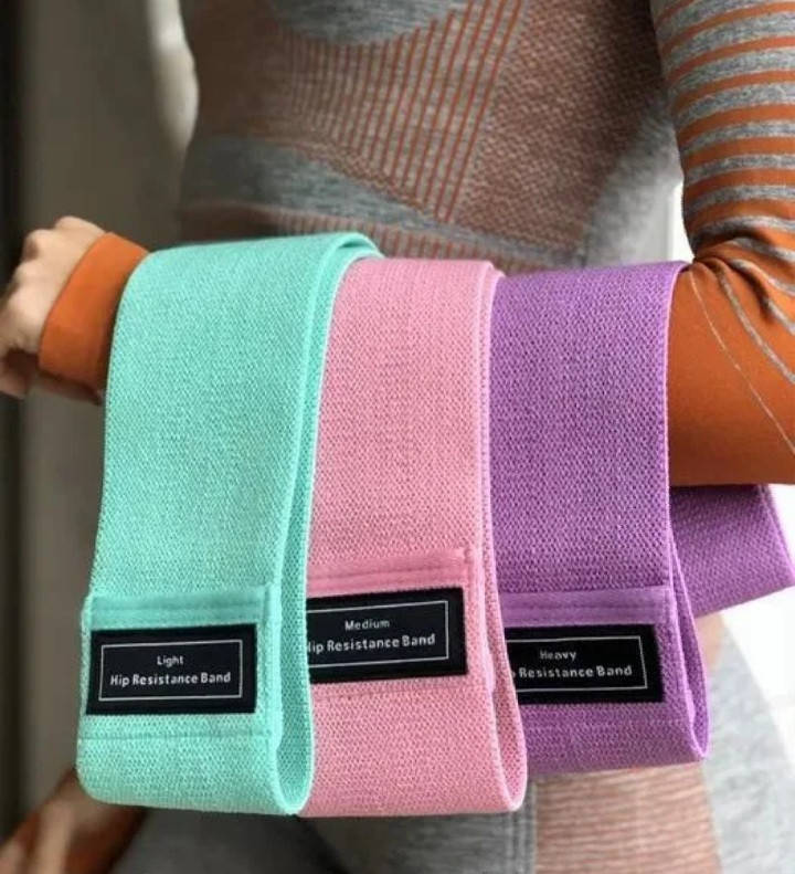 

Набор тканевых фитнес резинок Luting(ленточных эспандеров) 3 штуки набор