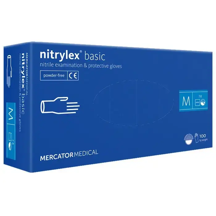 

Перчатки нитриловые Nitrylex Basic, размер , 100шт./уп, Голубой