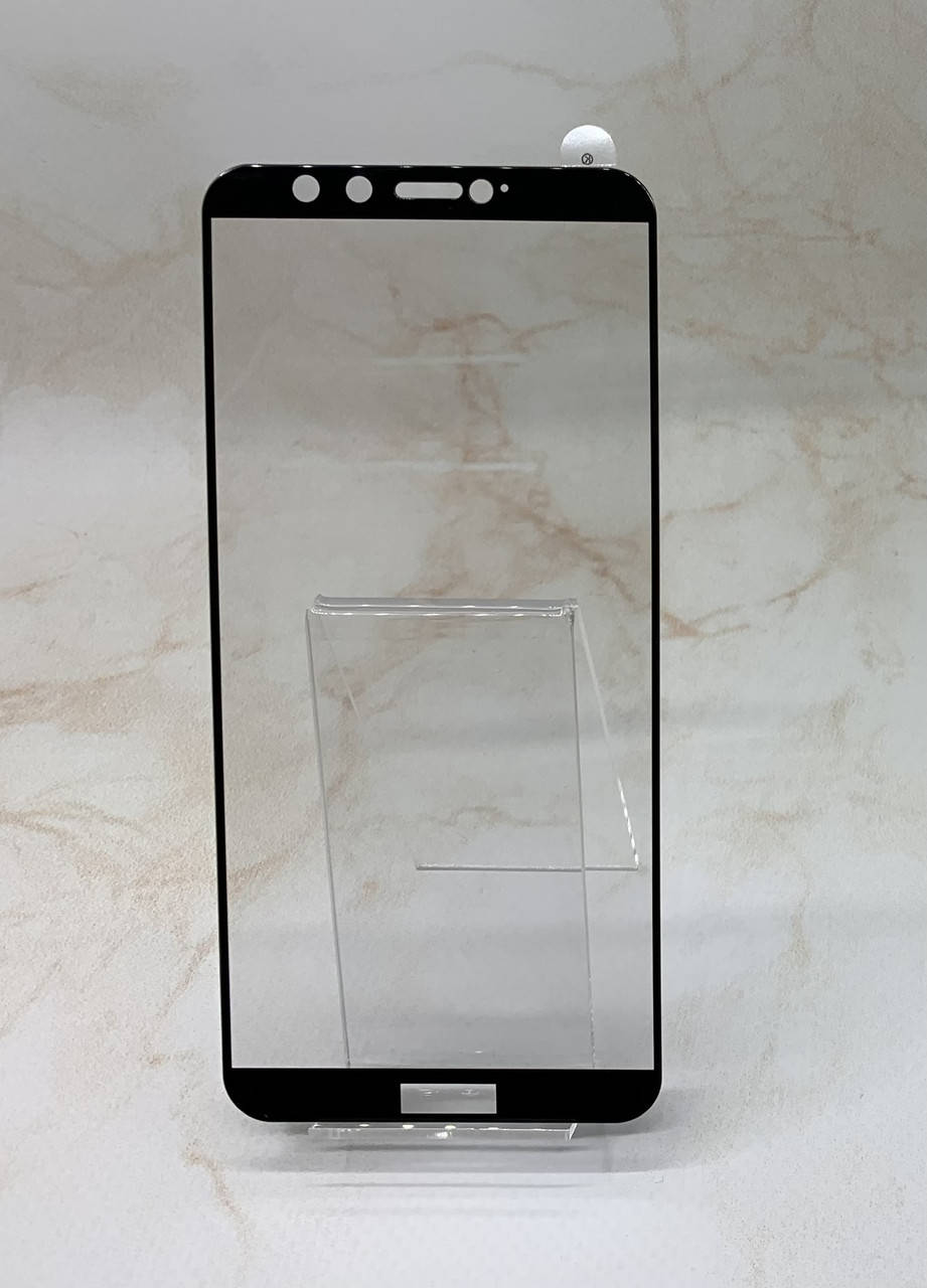 

Защитное стекло для Huawei P Smart 2018 полное покрытие Full Glue полный клей, Черный