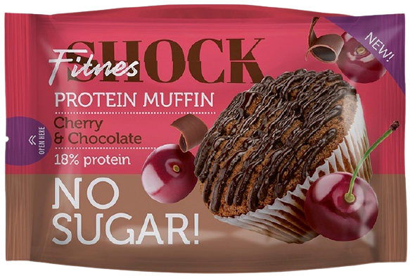 

Протеиновый маффин FitnesShock Шоколад-Вишня (40 грамм)