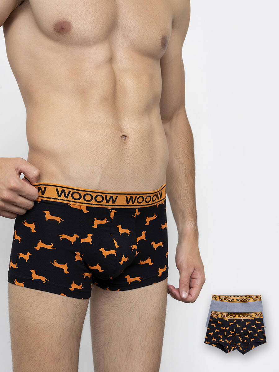 

ТРУСЫ МУЖСКИЕ (2ШТ) (411124-2), таксы +т.серый меланж