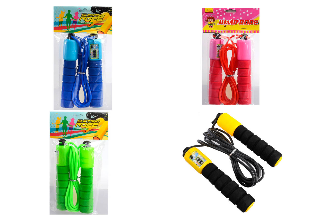 

Скакалка со встроенным счетчиком, 4 цвета, длина 295 см, 1шт в п/э /200/