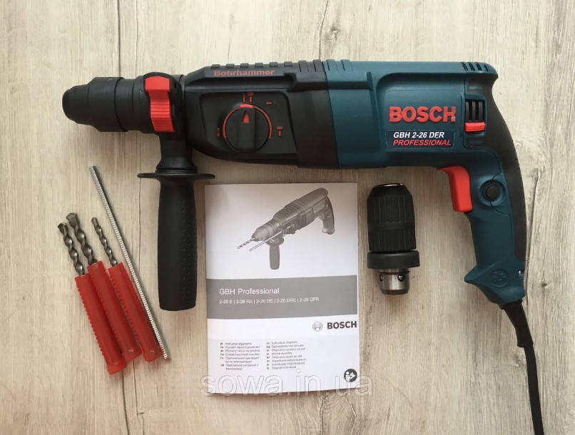 

Перфоратор Bosch GBH 2-26 DFR (2 патрона · 4 режима · 800 Вт)
