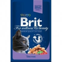 

Brit Premium Cat Pouches with Cod Fish паучи для взрослых кошек с кусочками трески, 100г