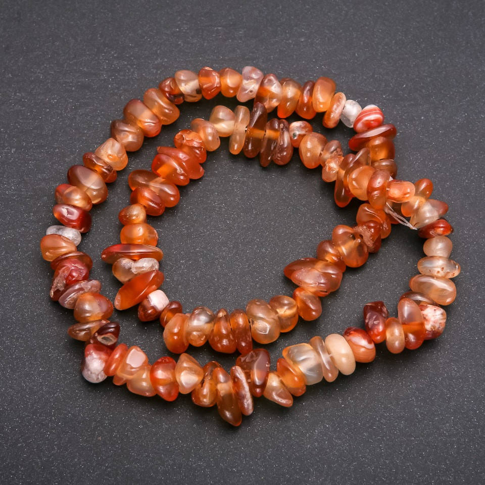 

Бусины на леске Сердолик галтовка d-10(+-)мм L-50см