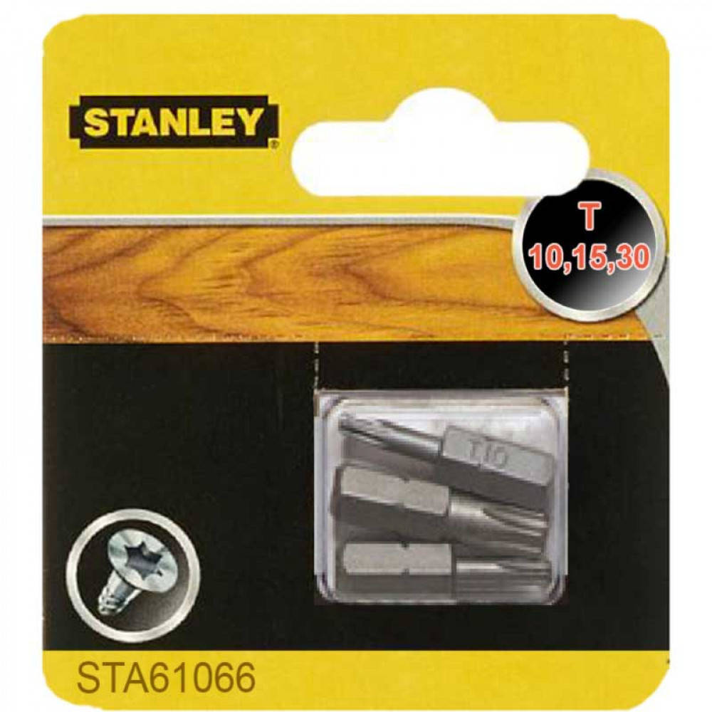 

Биты в наборе 3ед. (T10,T15,T30 L=25 мм) Stanley STA61066