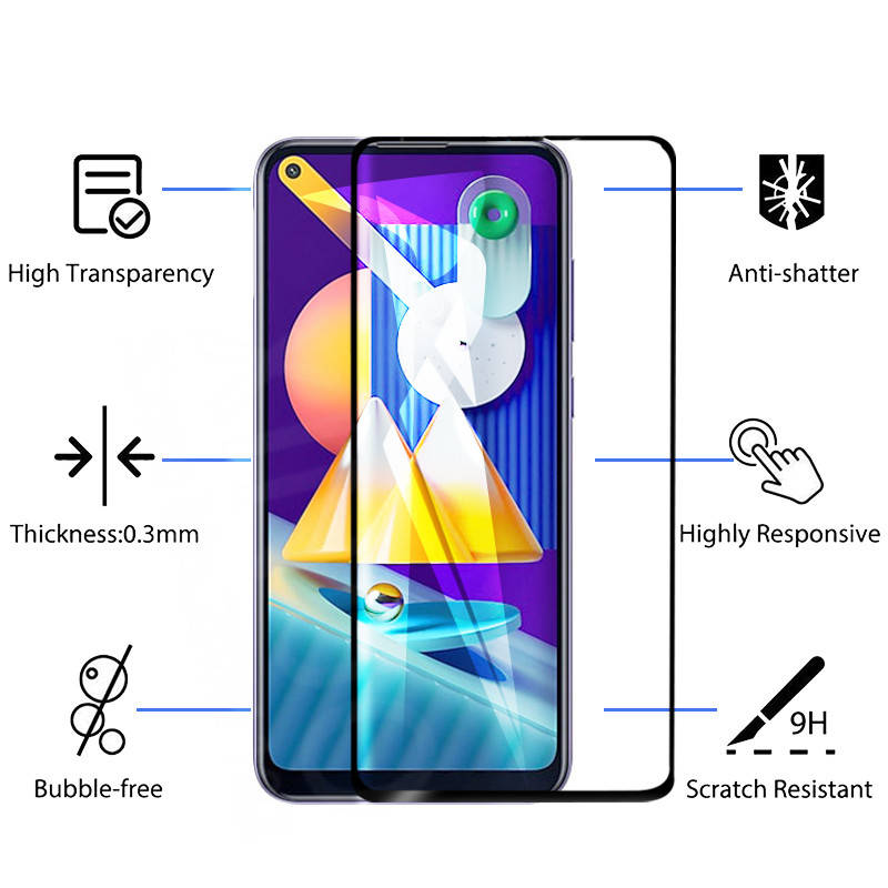 

Защитное стекло для Samsung Galaxy A11 чёрное