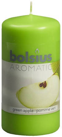 

Свеча ароматическая яблоко Bolsius 6х12 см (60/120-91), Зелёный