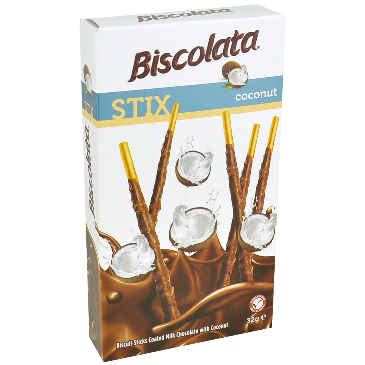 

Соломка Biscolata Stix Milky в молочном шоколаде с кокосом 32 г