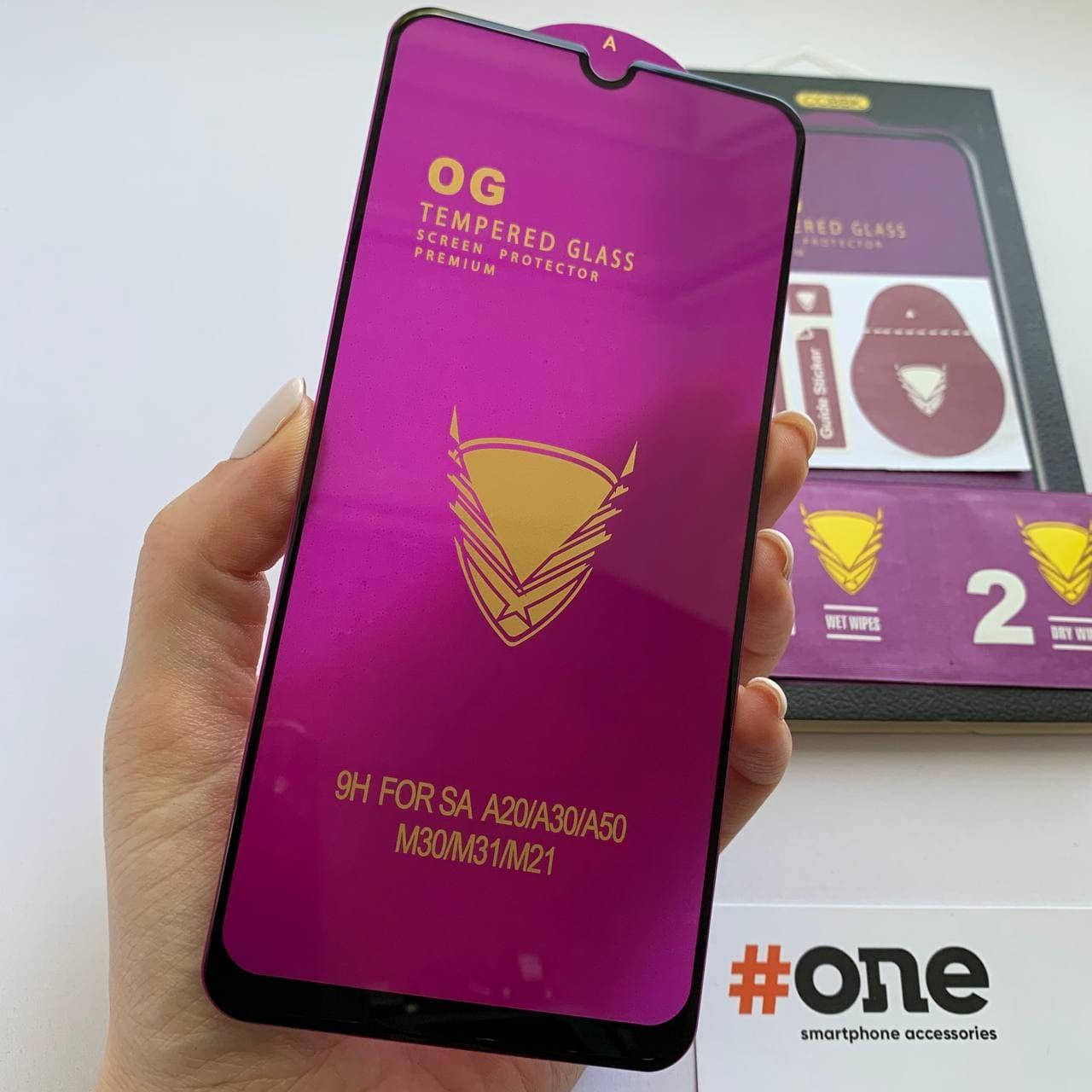 

Защитное стекло для Samsung Galaxy M21 5D OG на весь экран стекло на телефон самсунг м21 черное, Черный