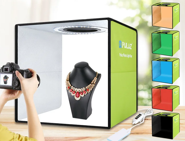 

Фотобокс для предметной съемки (Лайткуб) с Led освещением Puluz 30*30 см (PU5032G)