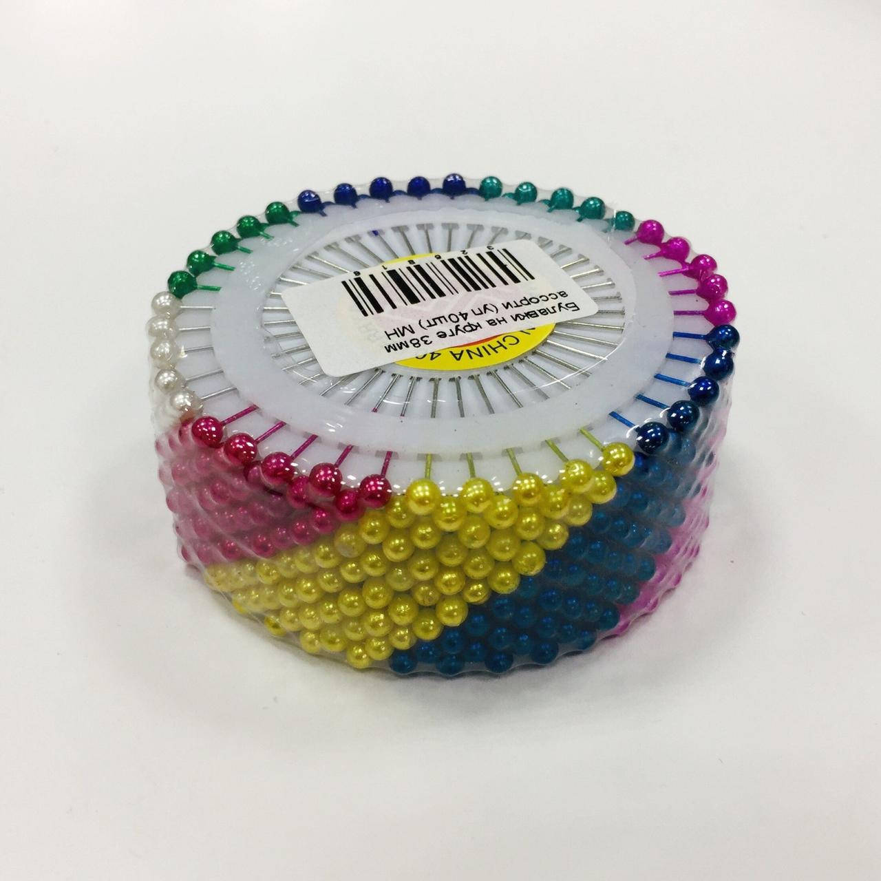 

Булавки на круге 38мм ассорти (уп 40шт) МН