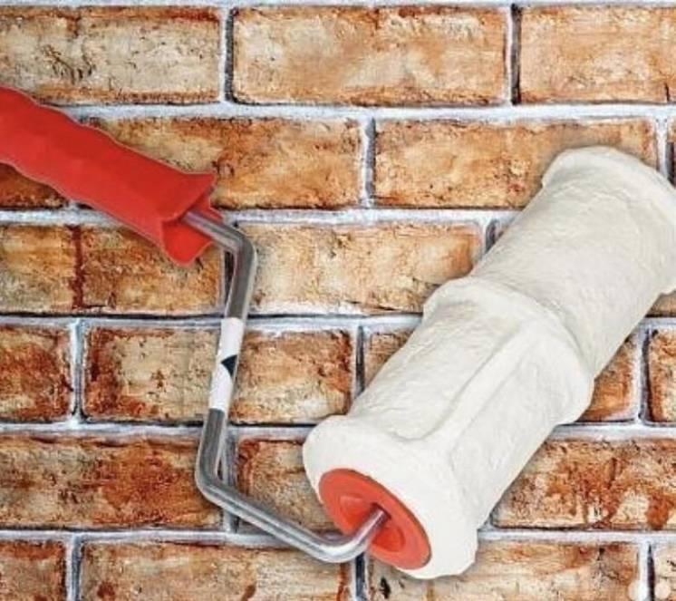 

Валик имитация кирпича натурального, кирпич старинный, эффект кирпича.
