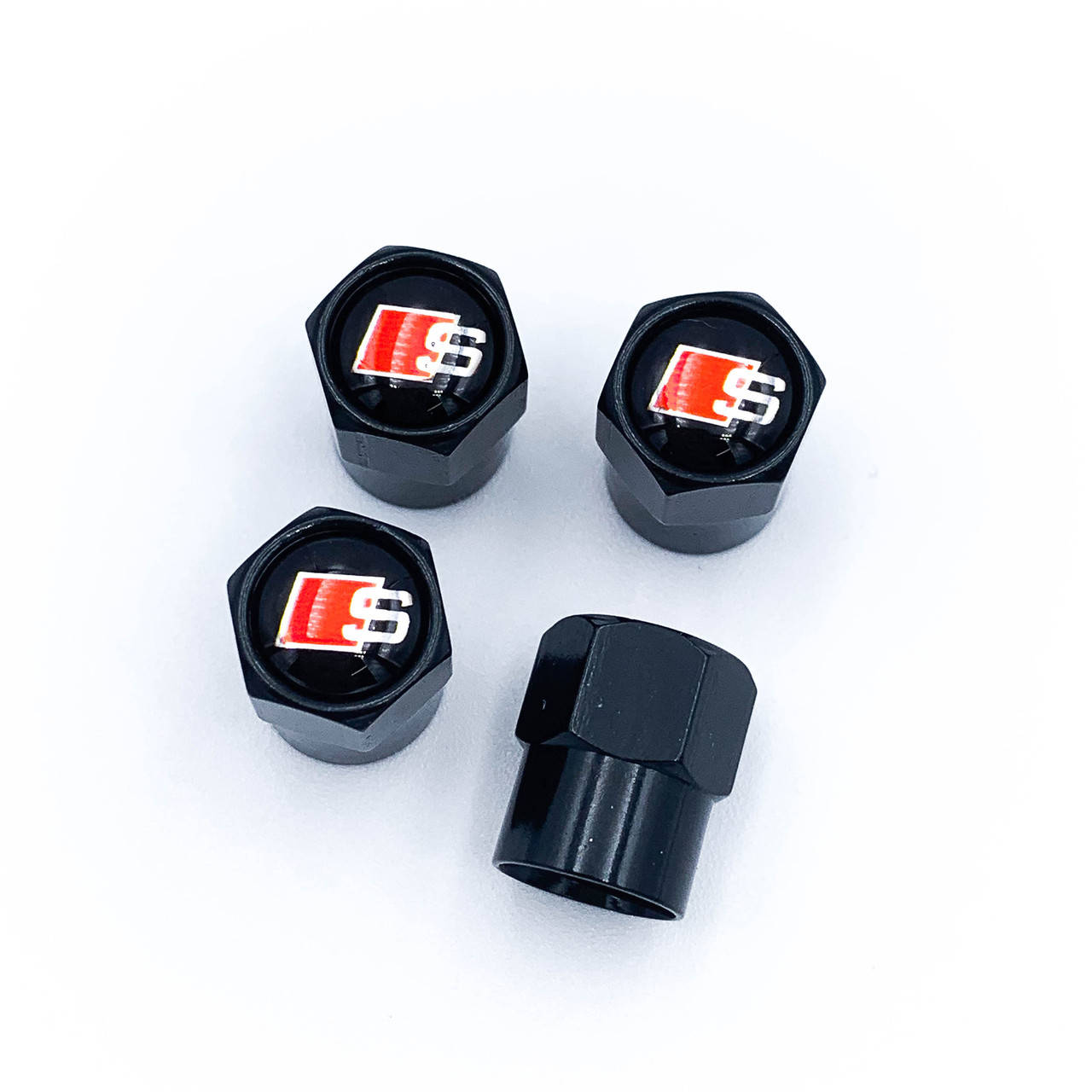 

Защитные колпачки на ниппеля AUDI (Ауди) S-line 4 шт Черные