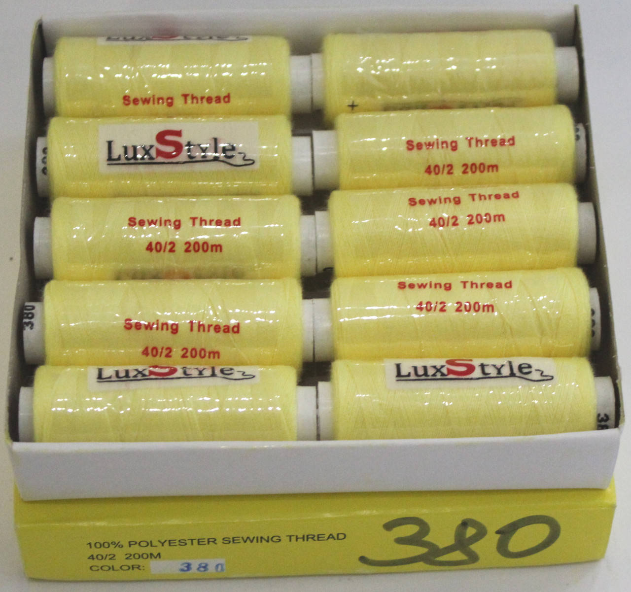 

Нитки швейные LuxStyle 40/2-200м (100% полиэстeр) №380, Разные цвета