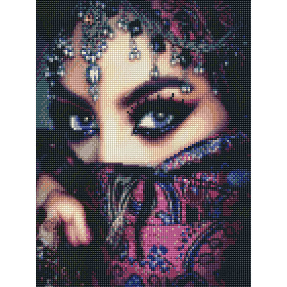 

Алмазная вышивка мозаика на подрамнике Глаза восточной красавицы 30/40 см