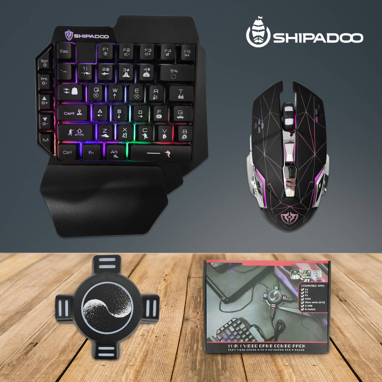 

Игровой набор MIX PRO Game Converter клавиатура и мышь для ps4 ps3 xbox 360 клавиатура и мышь для пс3 пс4, Черный
