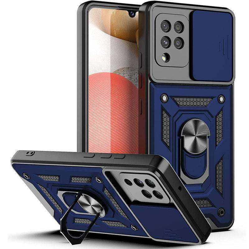 

Ударопрочный чехол Camshield Serge Ring for Magnet для Samsung Galaxy A22 4G / M32, Синий