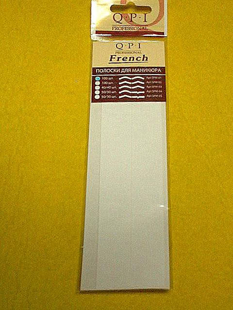

Френч трафареты Полоски для маникюра QPI Professional QFM-01 №01, Белый