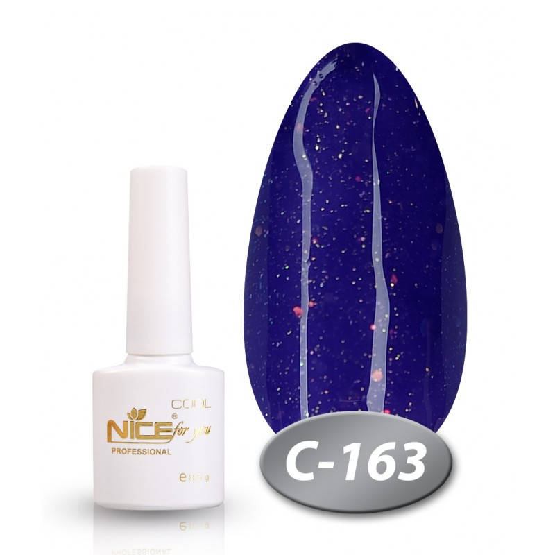 

Гель-лак Nice for you Cool C-163 ярко фиолетовый 8,5 мл