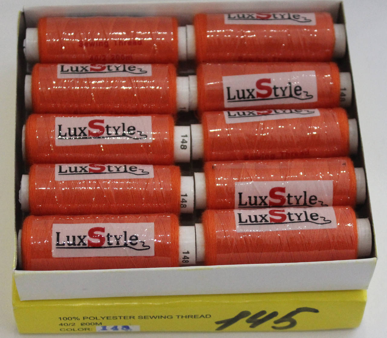 

Нитки швейные LuxStyle 40/2-200м (100% полиэстeр) №145, Разные цвета