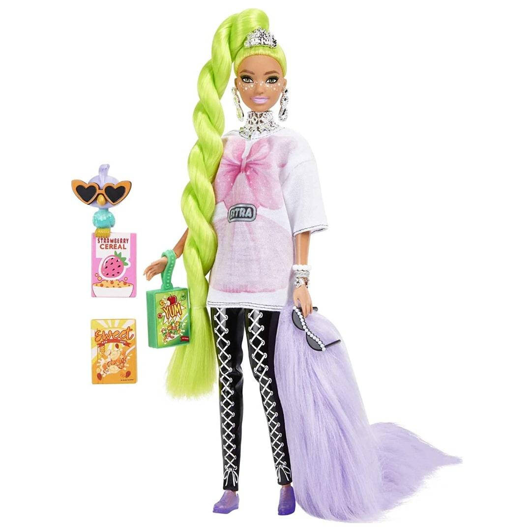 

Кукла Барби Экстра Модница в футболке оверсайз и леггинсах Barbie Extra Doll and Pet