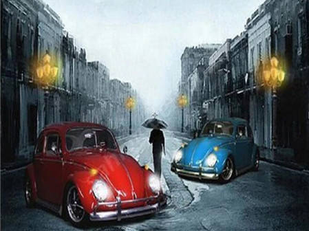 

Алмазная мозаика Volkswagen Beetle 30*40см без рамки 40*8*5см (C597)