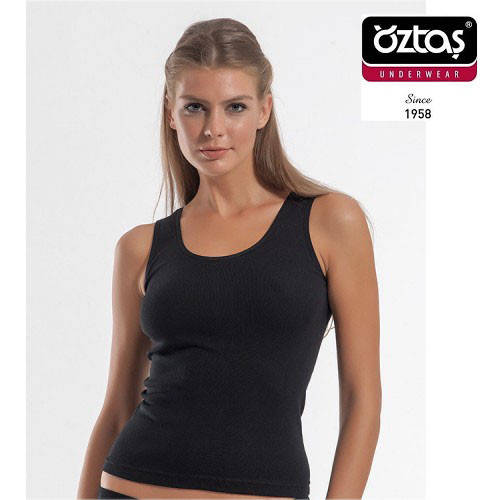 

Женская майка Oztas A-2641 стрейч-коттон Черный, XL