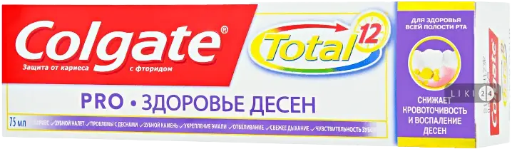 

Зубная паста Colgate Total 12 Pro Gum Health Здоровье десен, 75 мл