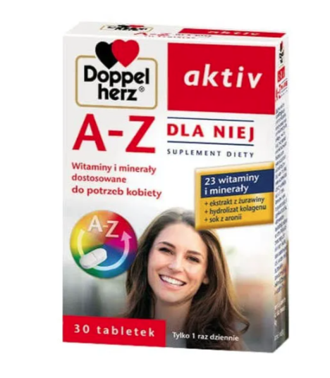 

Doppelherz Aktiv A-Z Dla Niej Витаминный Комплекс Витамины Для женщин 30 таб Доставка из ЕС